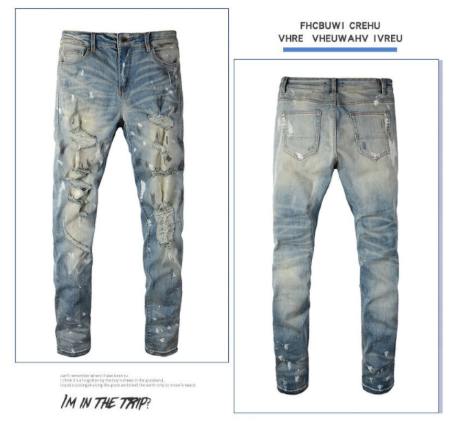 Men's Patch Jeans