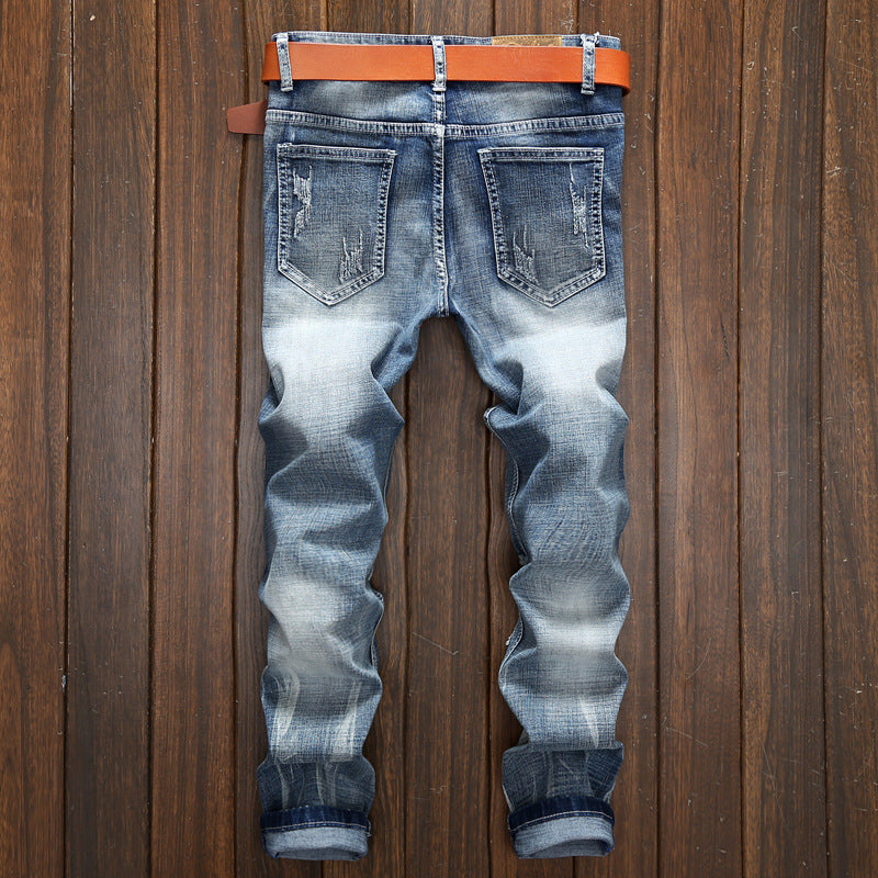 Light-colored Ripped Jeans Men's
